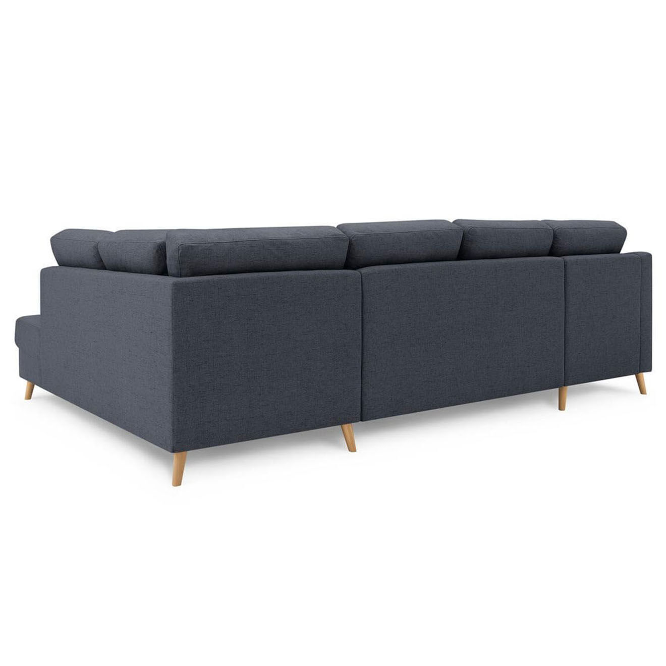 Bobochic Canapé d'angle panoramique convertible gauche Sweden gris foncé gris foncé - 300x149/90/198x95 cm