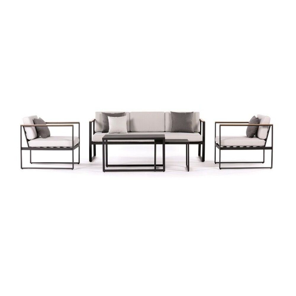 SOFAGRUPPE SENSUM HASSELUDDEN TEAK SVART