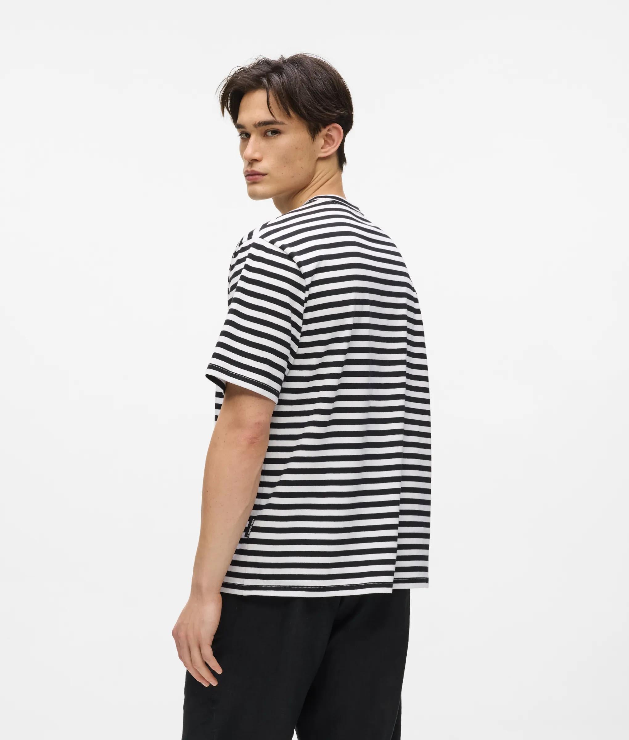 Ikon t-shirt met ontspannen strepen