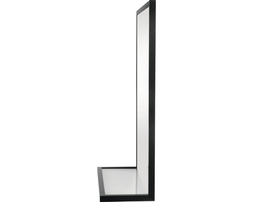 Badkamerspiegel Cordia BRW SHELF LINE 65 x 40 cm met plankje, zwart