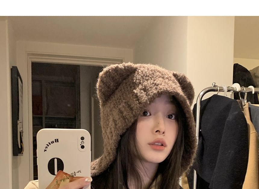 Nikifa - Gebreide beanie met berenoor