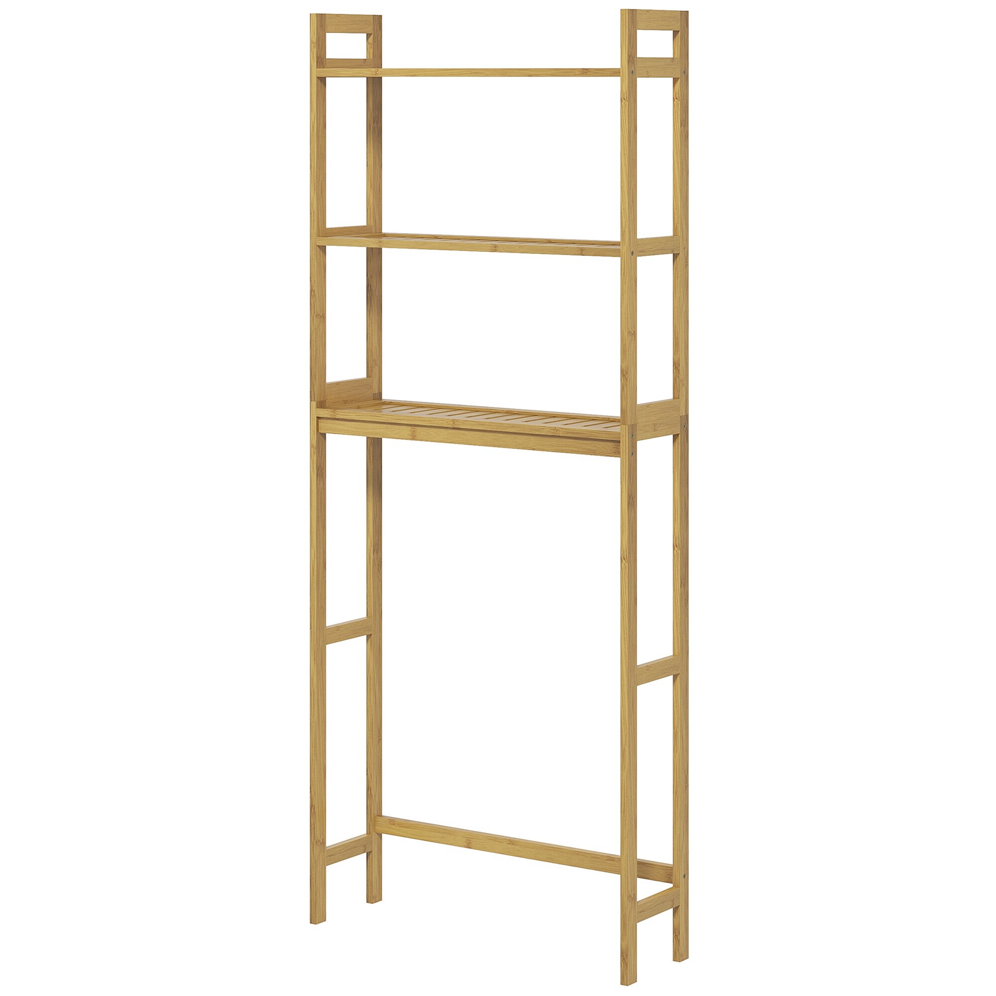 kleankin Badregal mit 3 Ebenen natur 68L x 20B x 165H cm