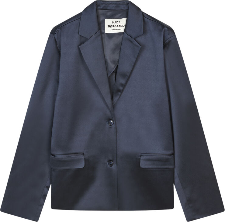 Mads Nørgaard - Copenhagen Heavy Satin Helga Jacket Blå