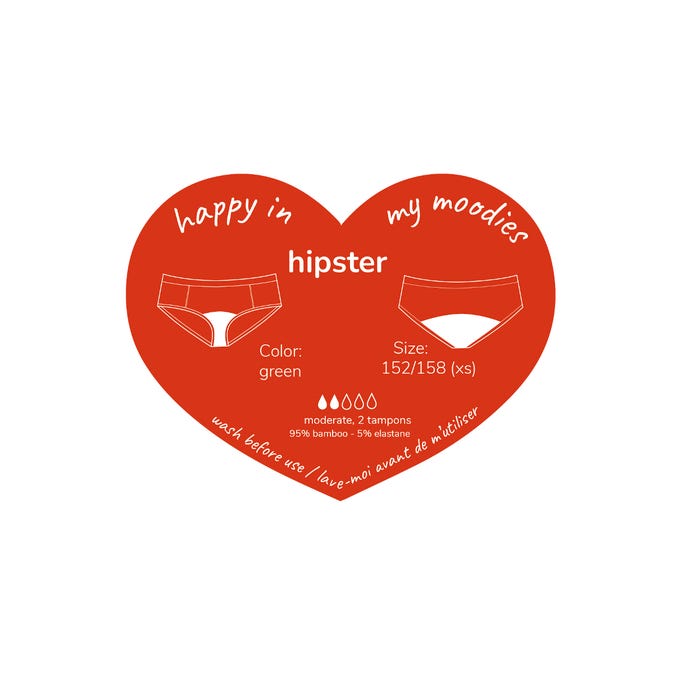 Moodies-Tieners menstruatieslip moderate - Moodies