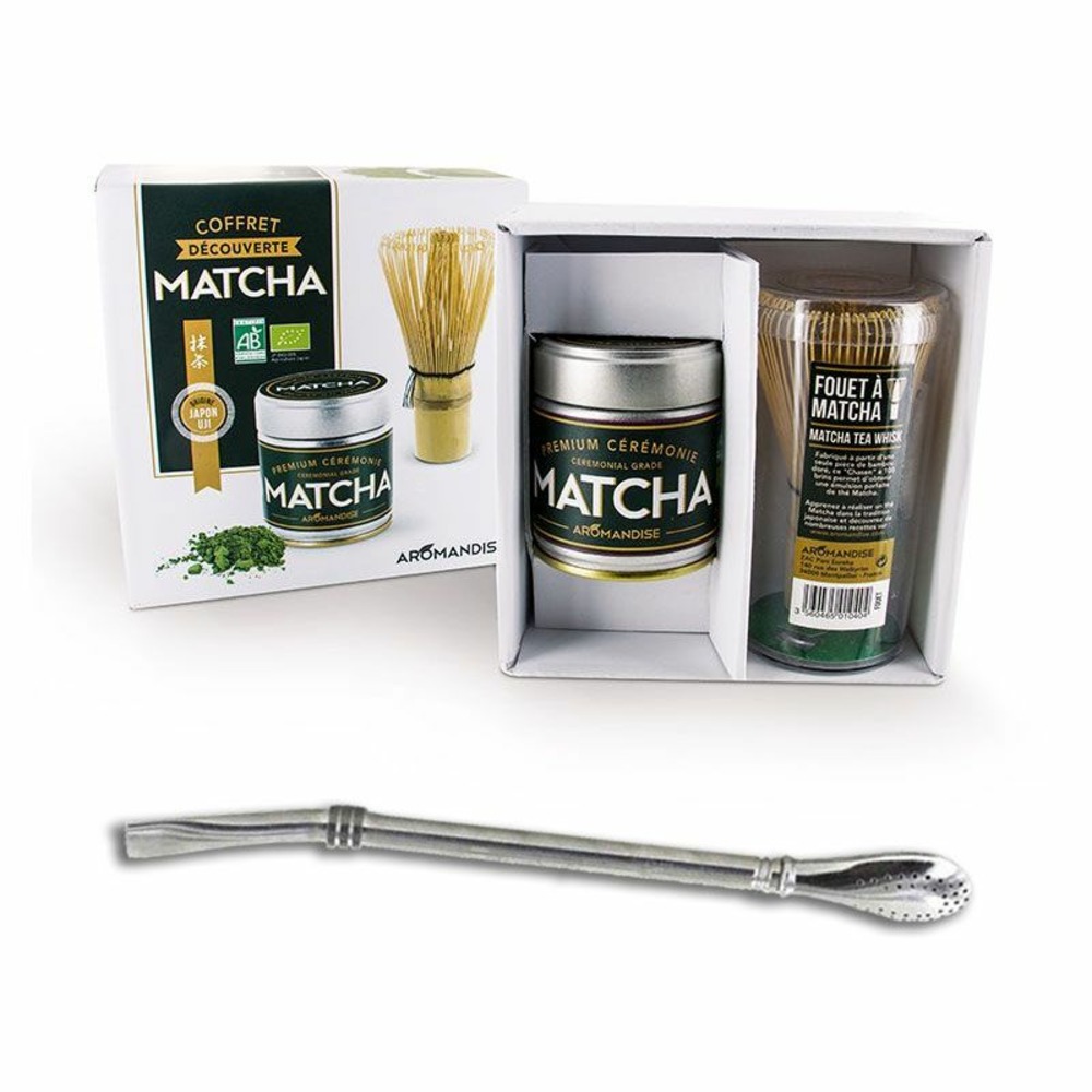 Coffret découverte du thé matcha + paille inox avec filtre