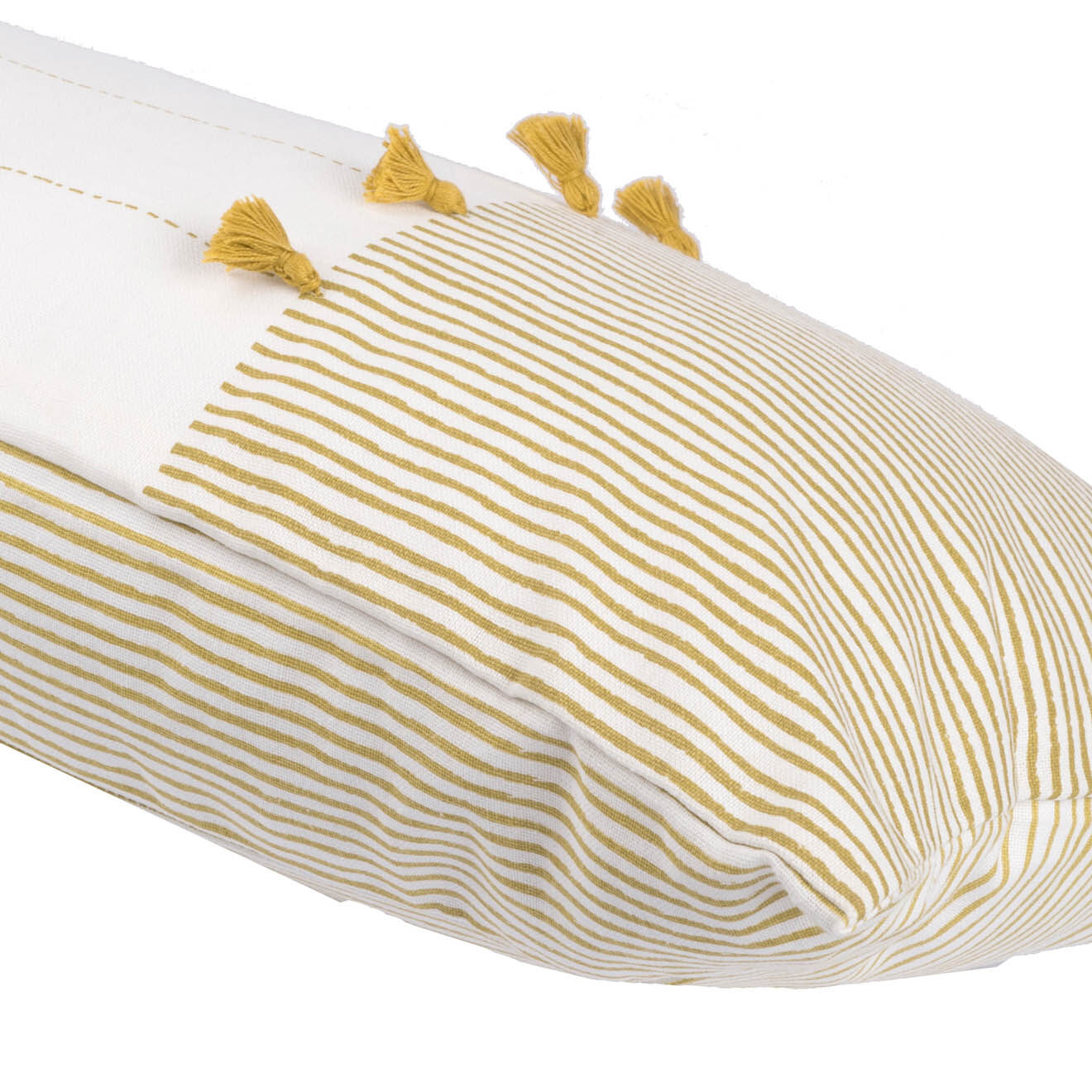 Febronie Housse de coussin Pinstripe jaune - 50x30 cm