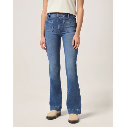 Wrangler Flare Jeans, Raven, W32/L32