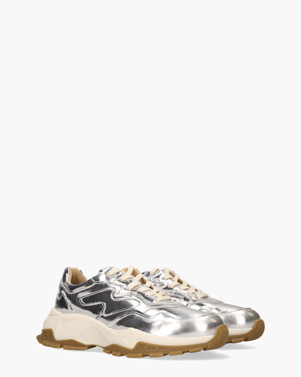 DWRS Label Chester Zilver Damessneakers