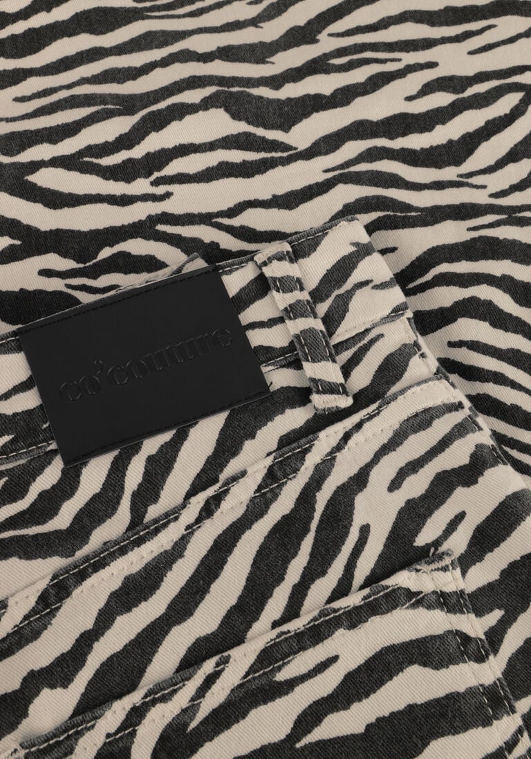zwarte co'couture wide jeans zion zebra wide pant