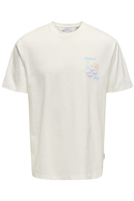 Only & Sons witte heren t-shirt