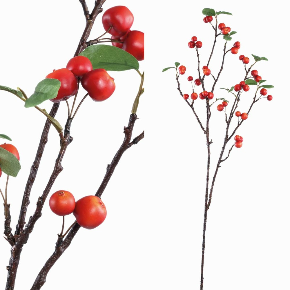 Ptmd branche artificielles appeltros - 67x25x118 cm - plastique - rouge