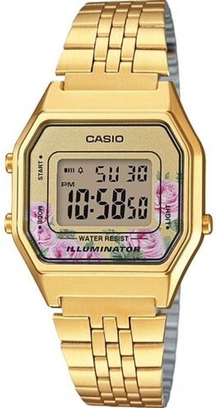 Casio Vintage Lady Gold Flowers