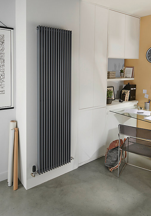 Radiateur eau chaude GoodHome Kensal Vertical Gris 1 523 W