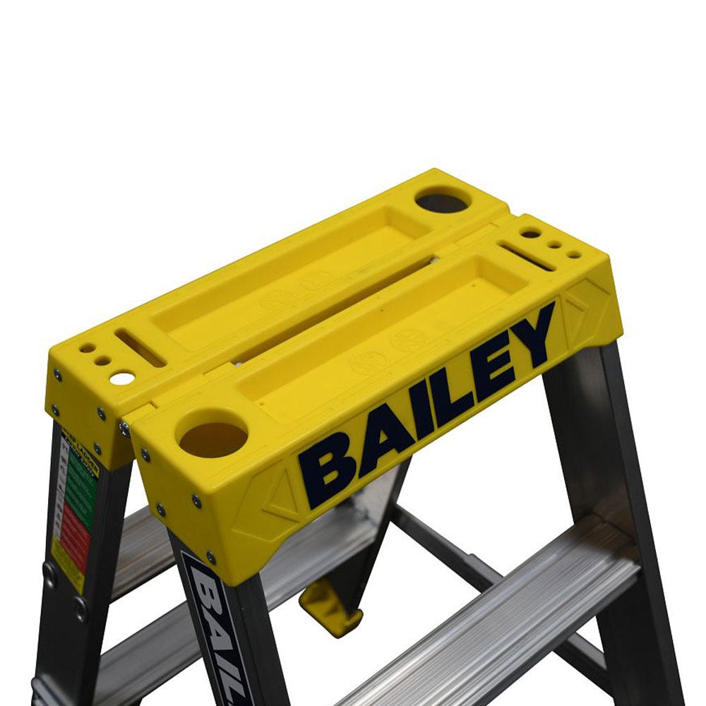 Escada de alumínio de 3 degraus BAILEY Pro Big Top, 0,9 m, 150 kg, modelo FS13966