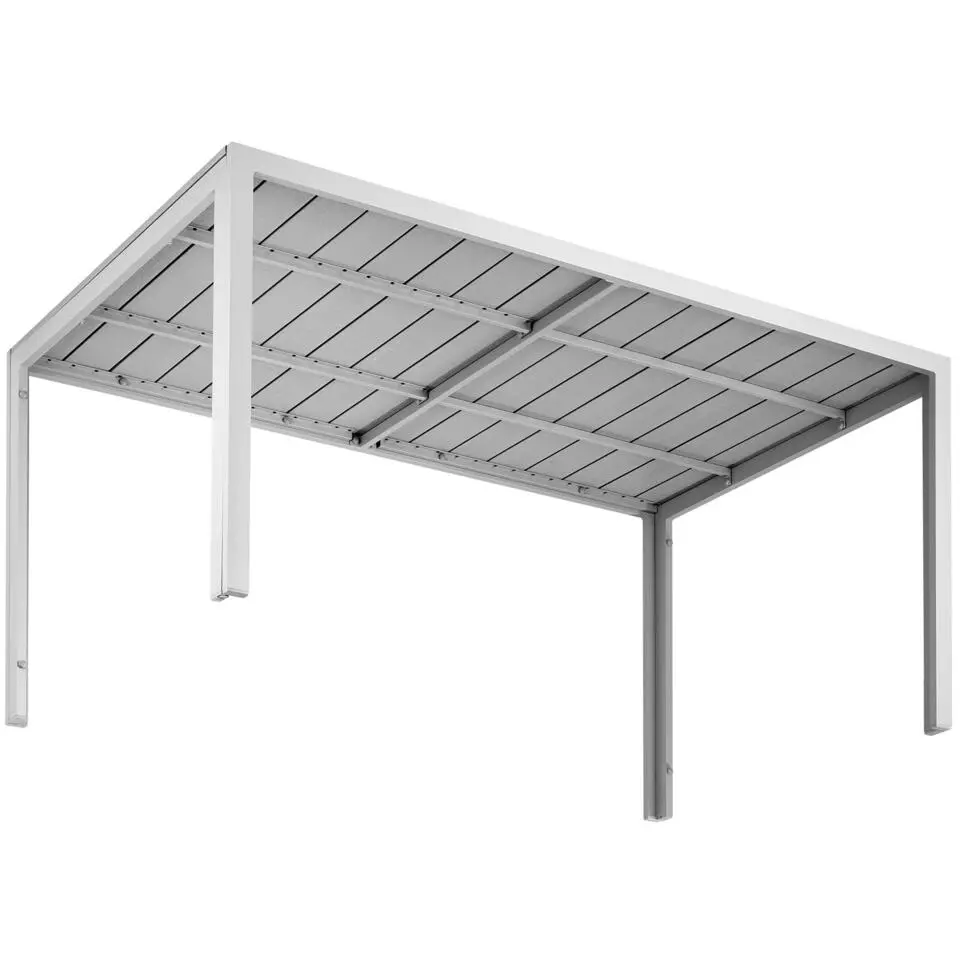 tectake Aluminium tuintafel Bianca in hoogte verstelbare voetjes 150x90x74,5cm