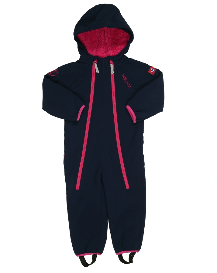 Softshell-OverKids NORDKAPP in navy/magenta