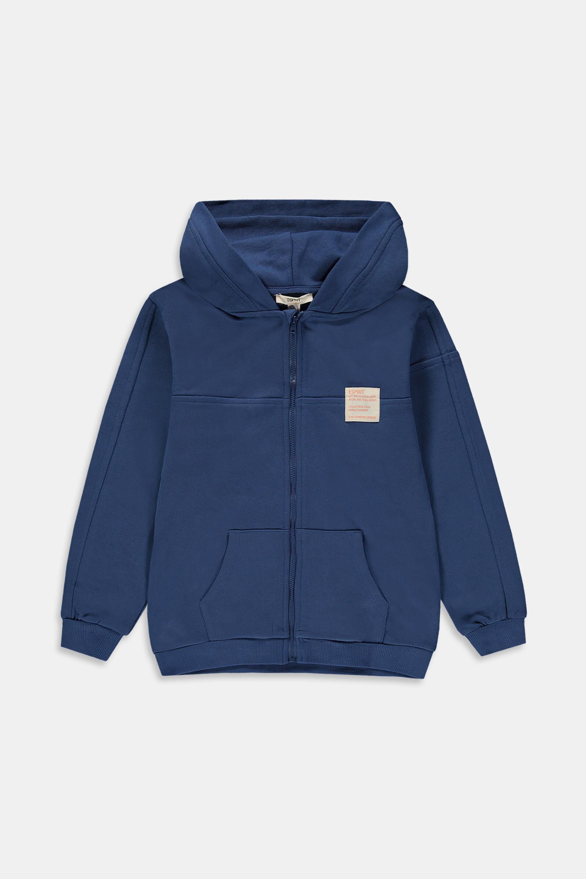 Sweat à capuche zippé animé d’un patch logo