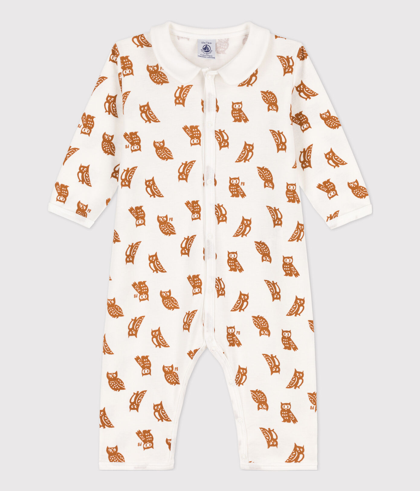 Dors-bien sans pieds hiboux bébé en coton