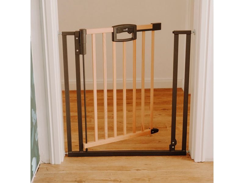 Geuther Türschutzgitter zum Klemmen Easylock 80.5 cm - 88.5 Tür- und Treppenschutzgitter Easylock Wood Plus (Ohne Bohren)