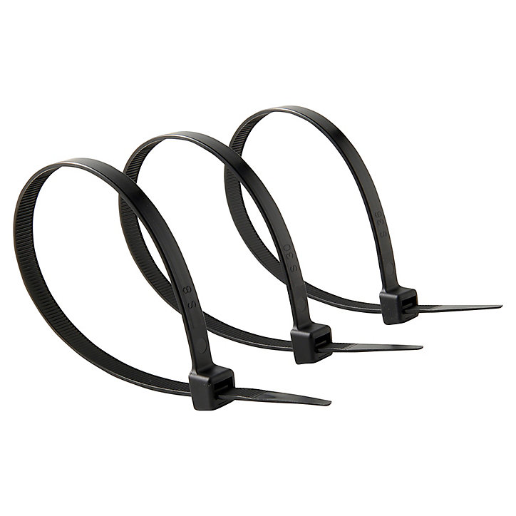 25 colliers de serrage en nylon Diall 9x 300mm noir