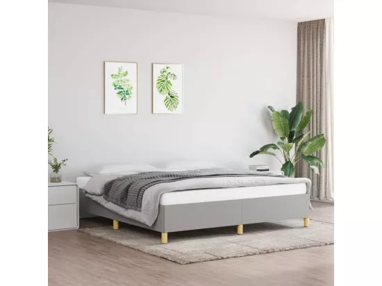 Sommier à lattes de lit Gris clair 180x200 cm Tissu