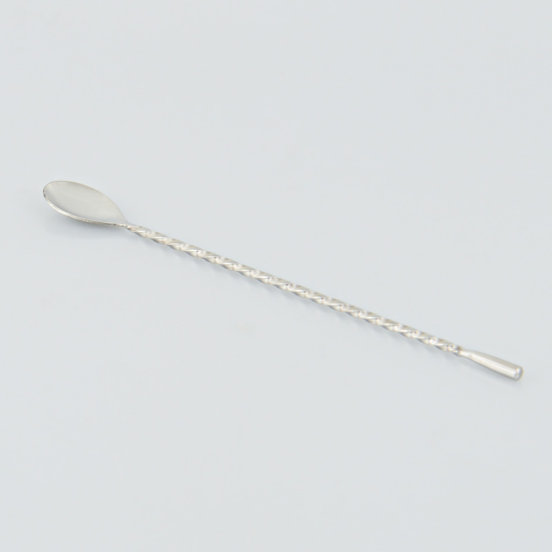 Cuillère à cocktail en inox torsadée