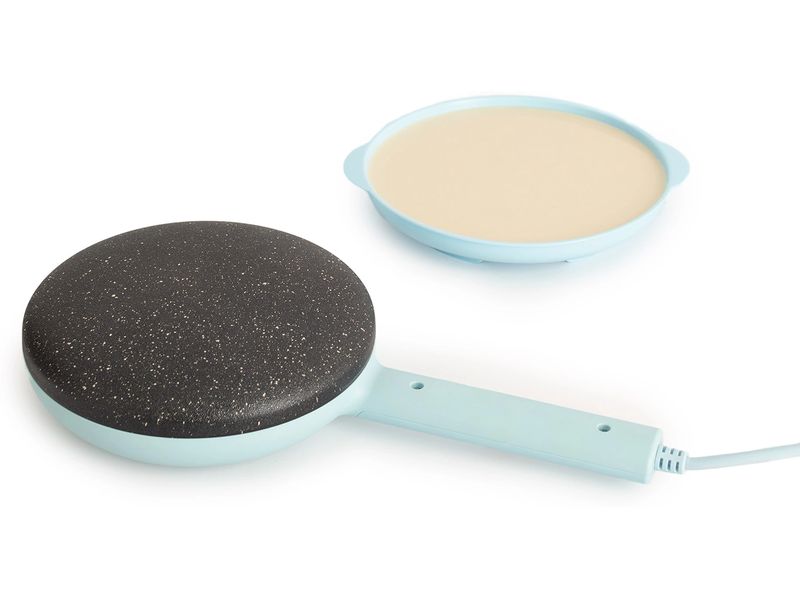 Create Crêpe Maker 600 W, Pastellblau Crepesmaschine im Retro-Stil