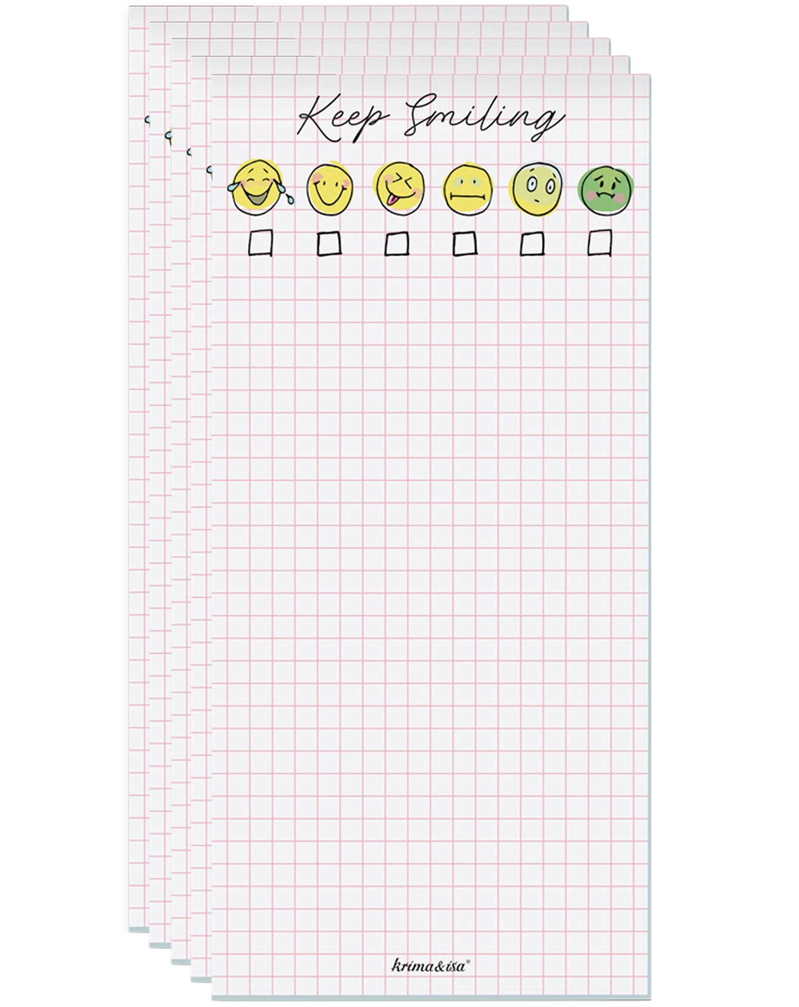 Notizblock SMILEYS (50 Blatt) 5er-Set