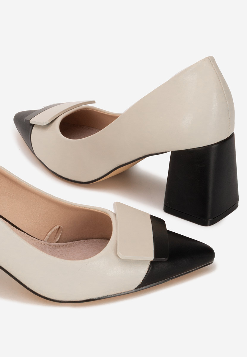 Chaussures à talon épais beige Seralina V2