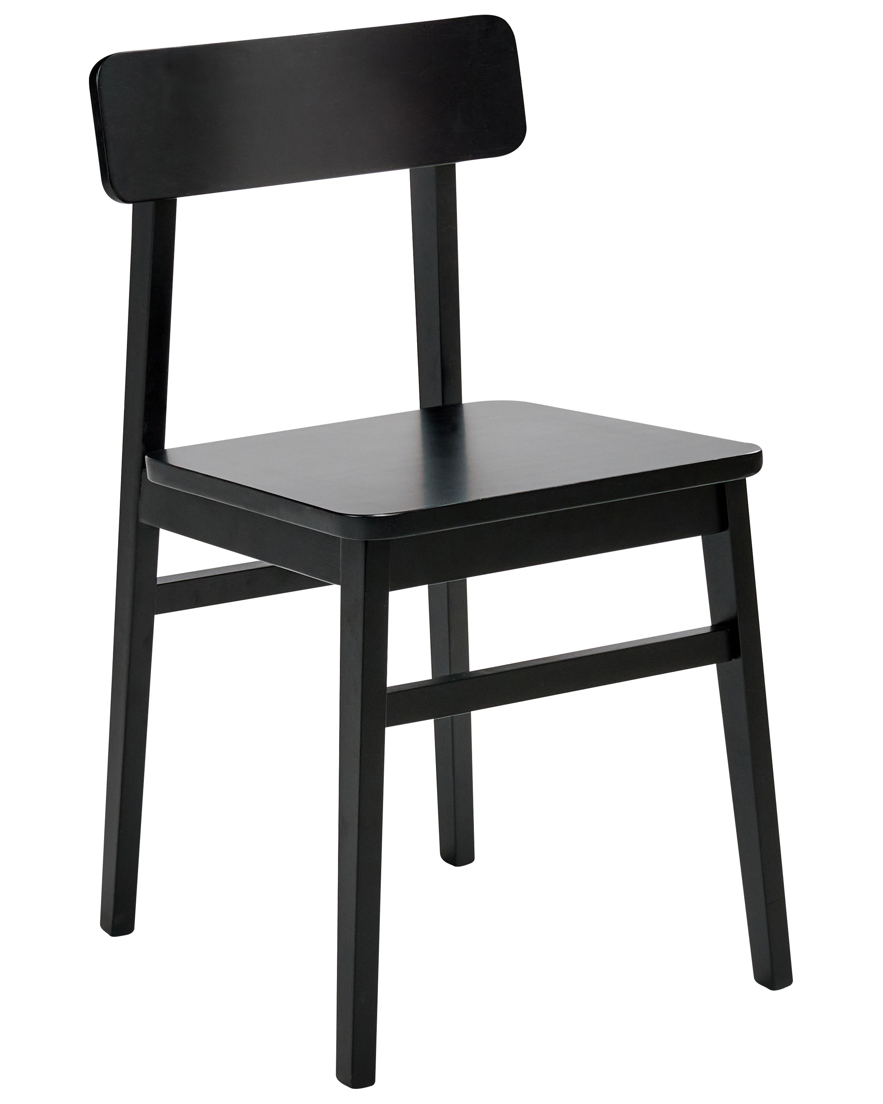 Set van 2 eetkamerstoelen GORRE Hout Zwart