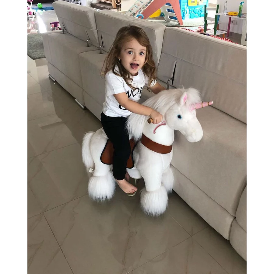 PonyCycle® Weißes Einhorn mit Bremse - groß