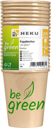 Pappbecher natur, 20 Stück