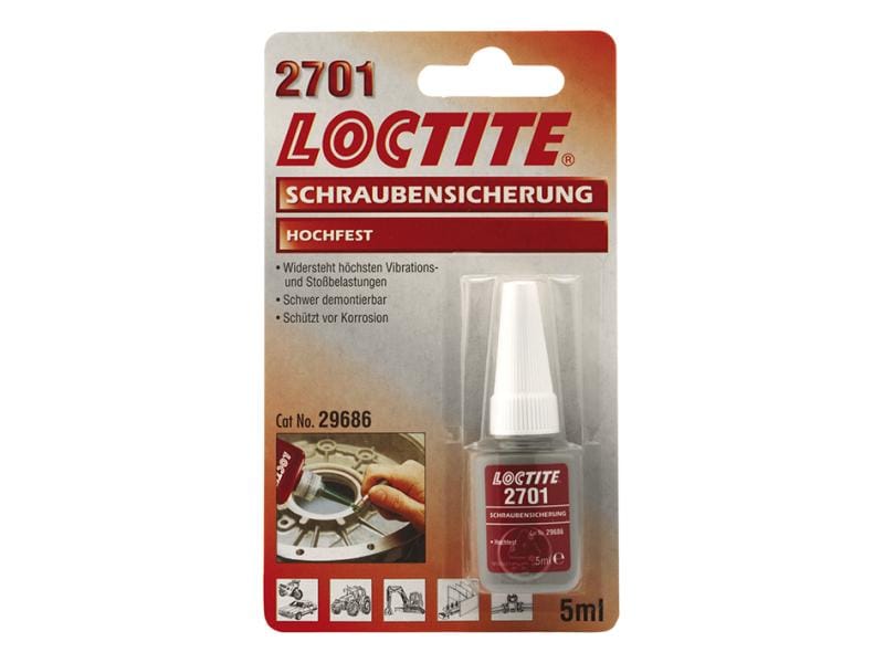 Loctite Schraubensicherung 2701, 5 ml, Grün Hochfeste Sicherung Loctite 2701
