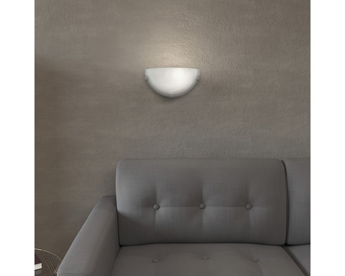 Wandlamp, 1-lichts, 16x30 cm, Mauritius wit