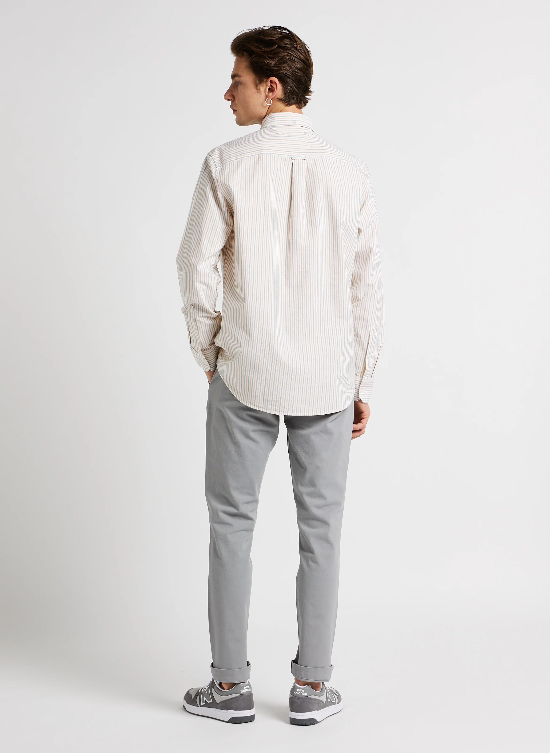 Pantalon skinny en coton mélangé | Gris