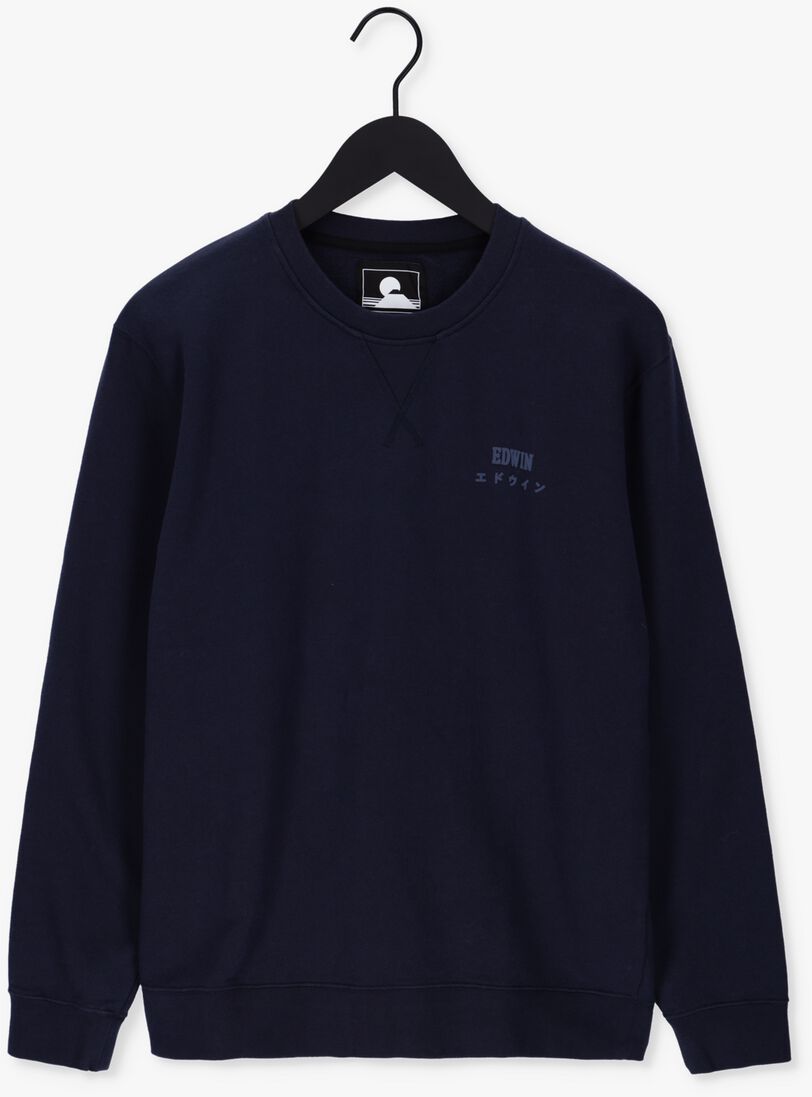 EDWIN donkerblauwe edwin sweater base crew sweat heavy felpa