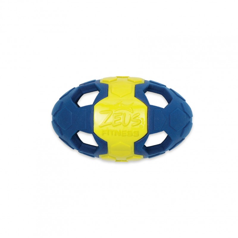 Bola de rugby flutuante de TPR e espuma para cães, Zeus Fitness, pequena, 15 cm