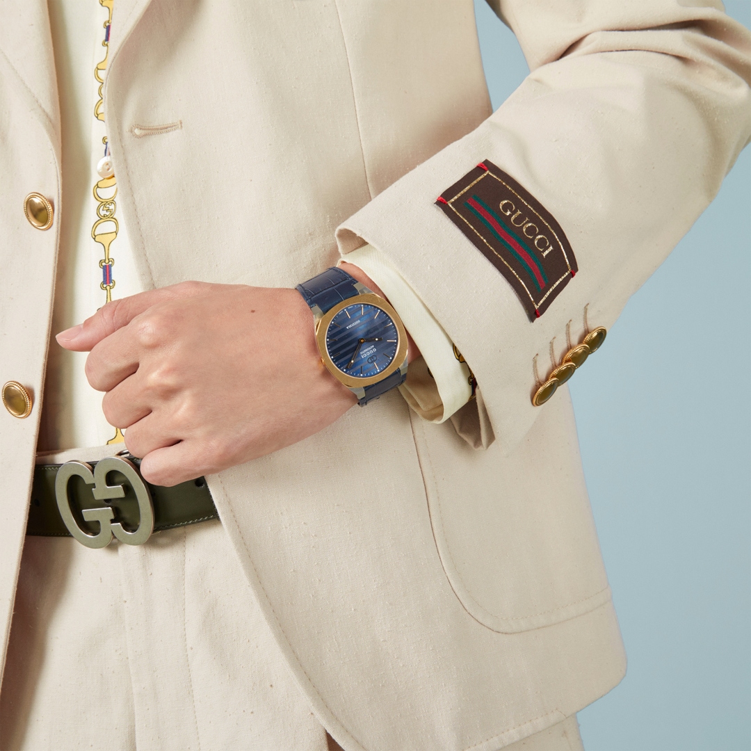 Gucci 25H Automatic Gold Blau 40mm