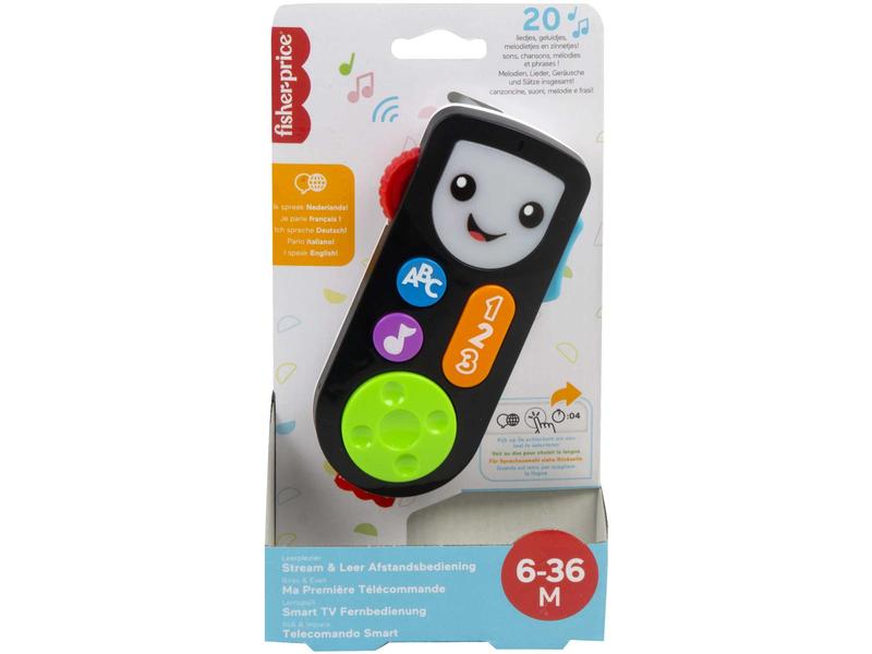 Fisher-Price Beschäftigungsspielzeug Smart TV Fernbedienung Elektronisches Spielzeug für Babys und Kleinkinder