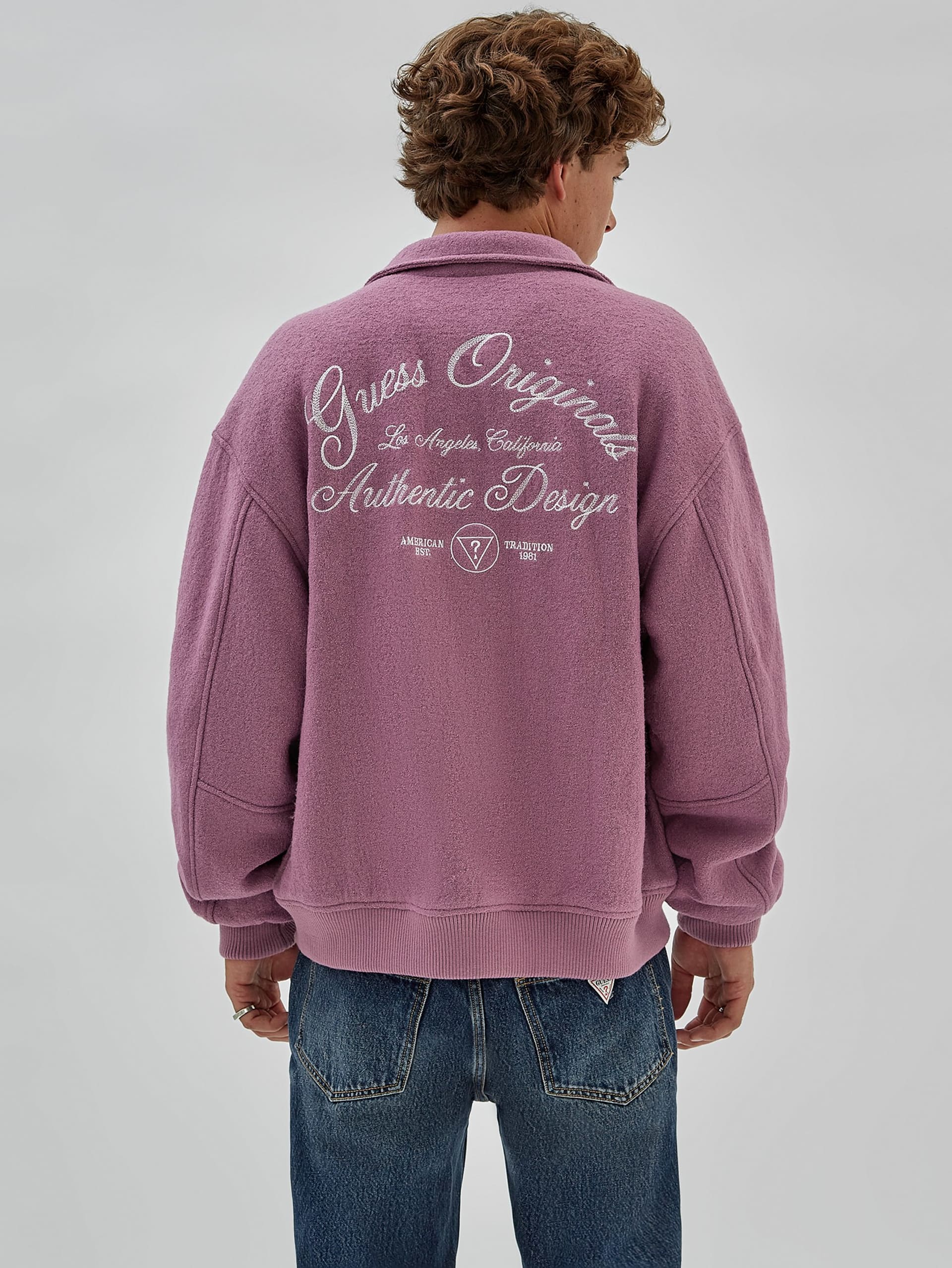 Jaqueta Varsity GUESS Originals em Lã Mista