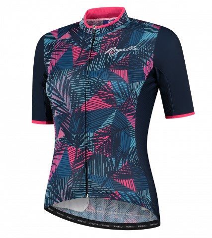 Rogelli Leaf Jersey til Kvinder - Blå/Pink
