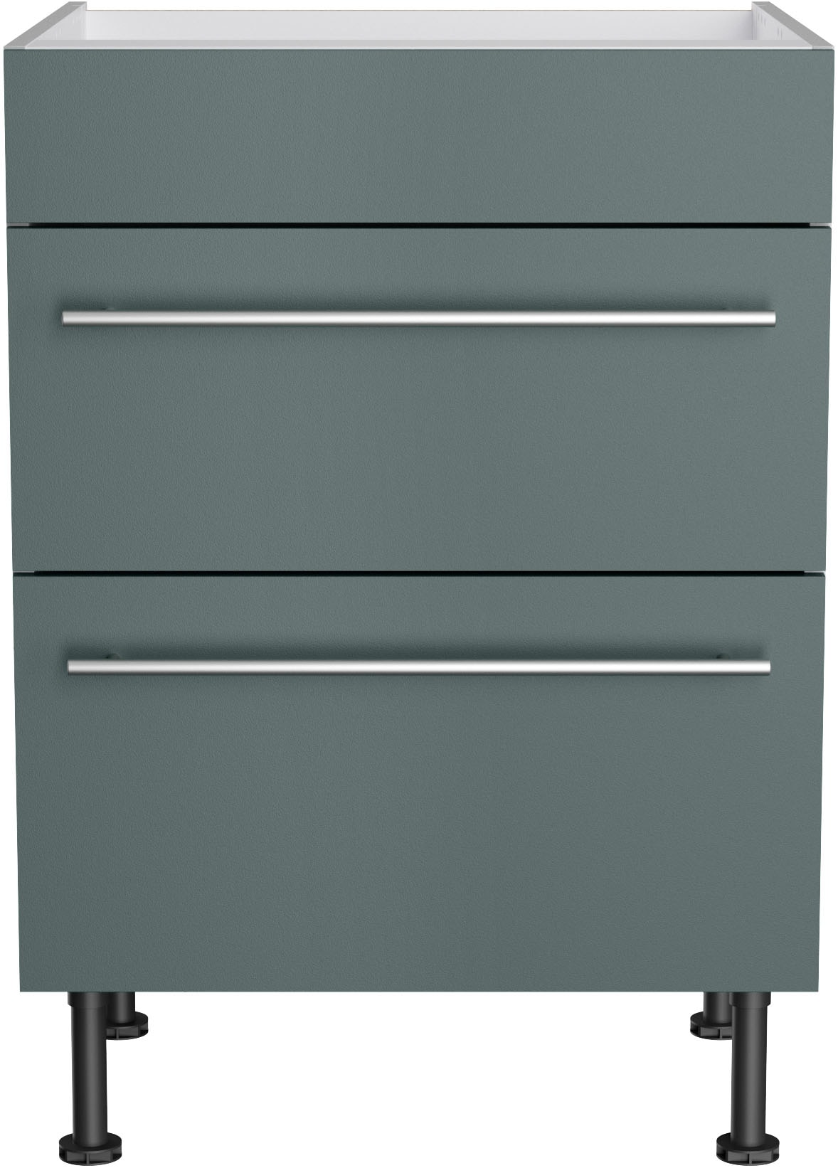 KOCHSTATION Kochfeldumbauschrank »KS-Bern2« Breite 60 cm, Kochfeldumbauschrank, 2 Auszügen, 1 feste Blende