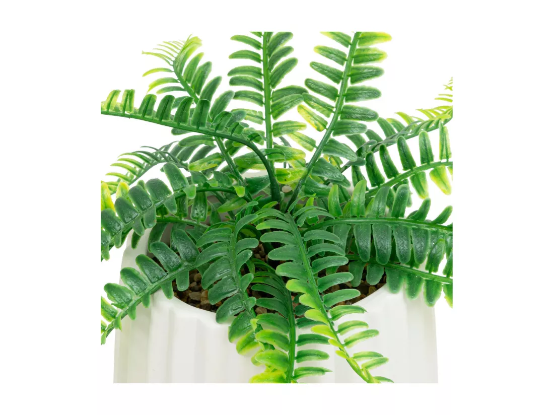 Plante artificielle Fougère dans pot en céramique H 30 cm