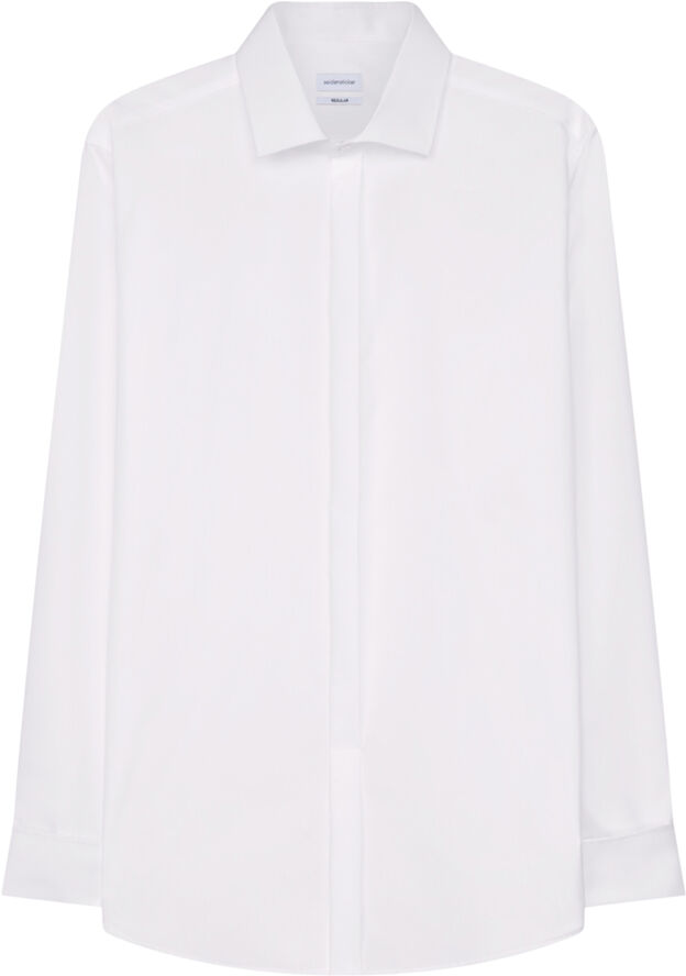 Seidensticker Gala Shirt Regular Long sleeve Kent-Collar Uni White