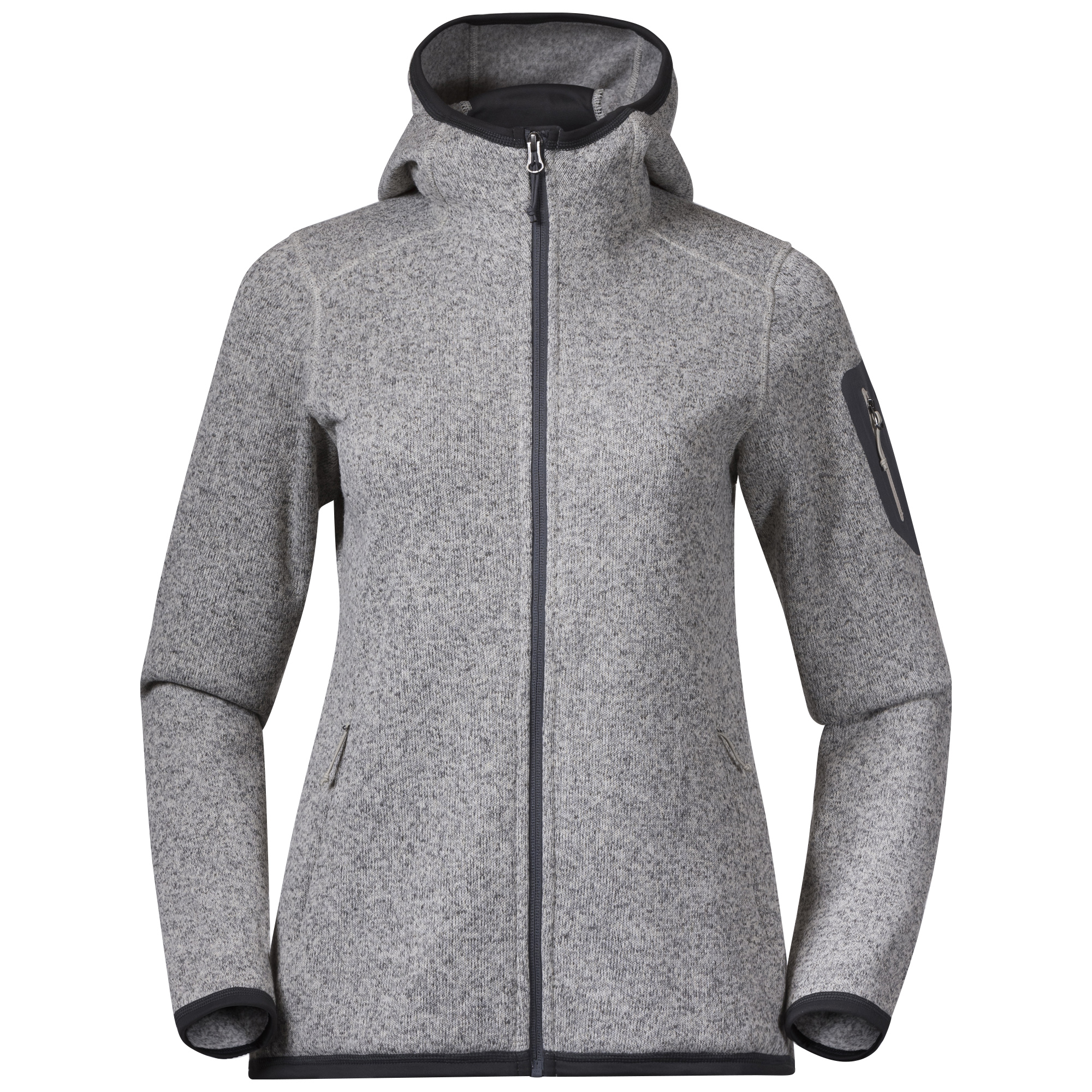 Kamphaug Knitted Hoodie Dame Chalk Sand