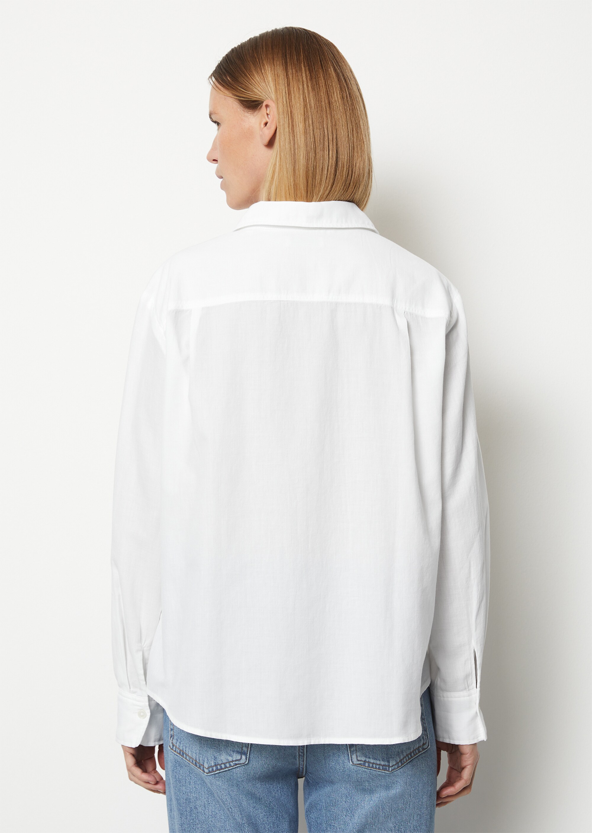 Bluse regularaus softem Baumwoll-Twill