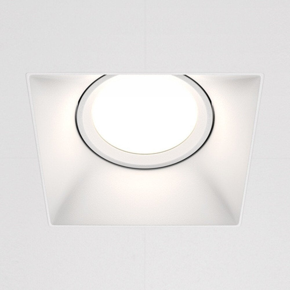 Dot inbouwplafondlamp in wit, GU10, vierkant