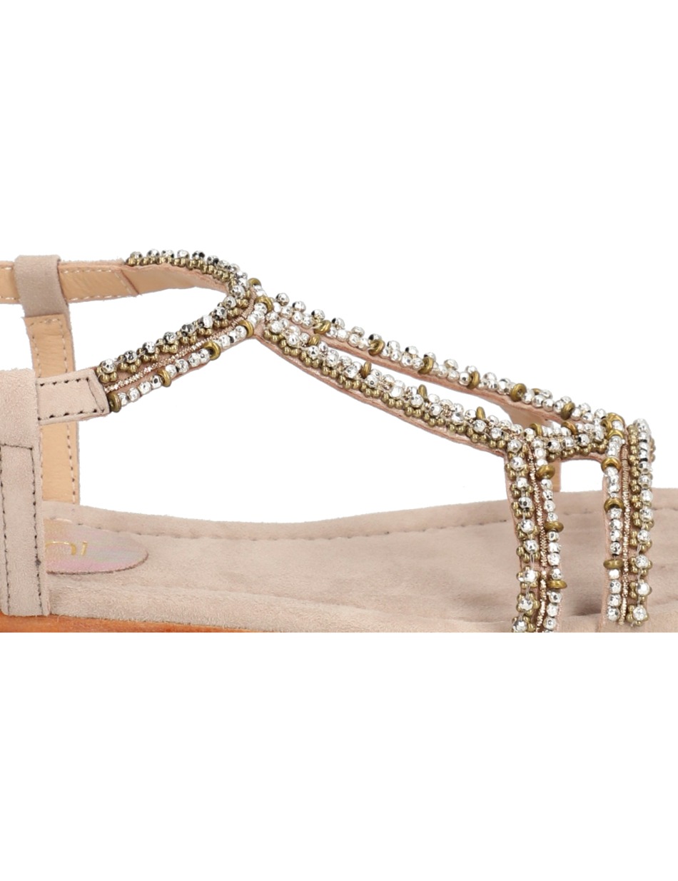 Veloursleder Sandale