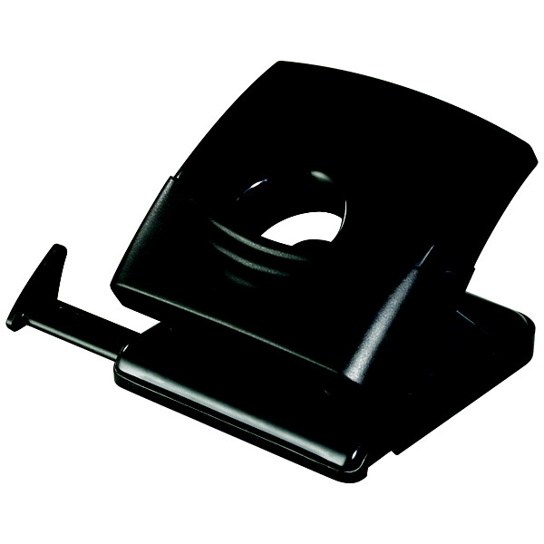 Perforateur de bureau Raja, 2 trous, capacité 18 feuilles, coloris noir