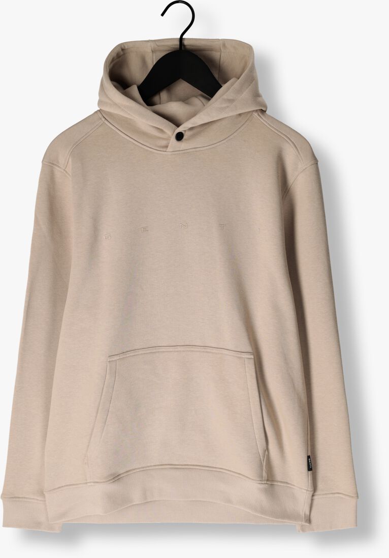 beige genti trui basic logo hoodie